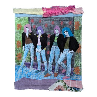 Ramones Contemporary Mixed Media Collage For Sale