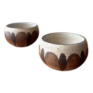 Ceramic Bowl Set from Gabriel Fourmaintraux, 1950s, Set of 2 For Sale