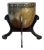 Vintage Hammered Brass Drum Table For Sale
