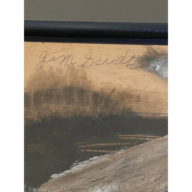 Jimmy Lee Sudduth “Steam Locomotive” Folk Art Painting For Sale - Image 9 of 12