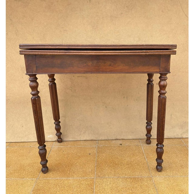 Oak Games Table with Green Felt Top, 1920s For Sale - Image 14 of 15