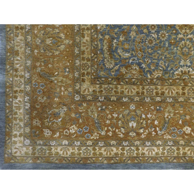 Blue Fine Handmade Indian Rug - 8'x 10' For Sale - Image 8 of 18
