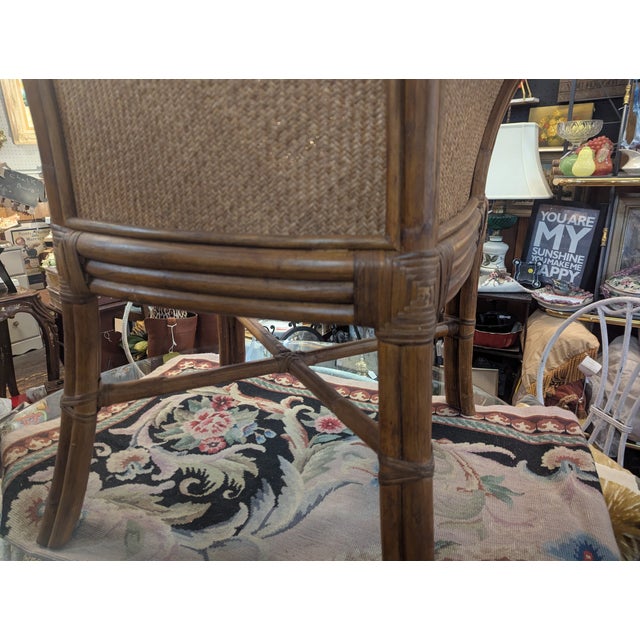 1980s Bamboo Accent Chair For Sale In New York - Image 6 of 7