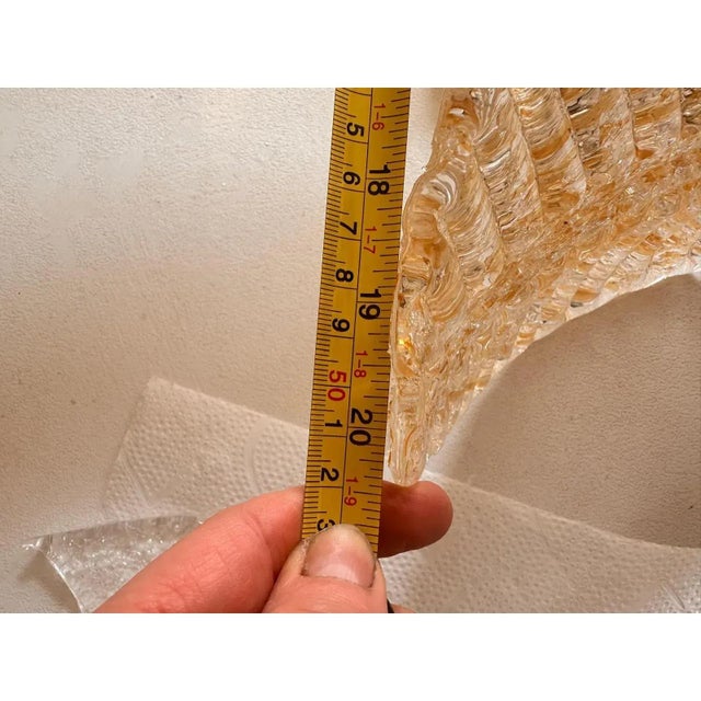 Gold “Graniglia” Leaf Murano Glass Wall Sconces in Venetian Style - a Pair For Sale - Image 11 of 17