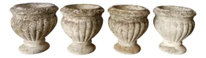 Antique Medici Stone Planters, Set of 4