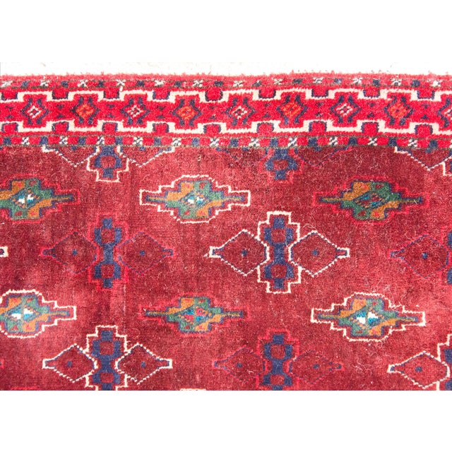Vintage Persian Turkmen Rug For Sale - Image 9 of 13