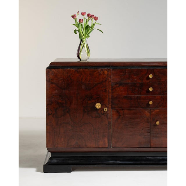 Black 19th Century France Art Deco Black Wood Storage Cabinets & Cupboards For Sale - Image 8 of 11