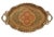 Brass Antique Engraved Enameled 23" Oval Brass Tray For Sale - Image 8 of 8