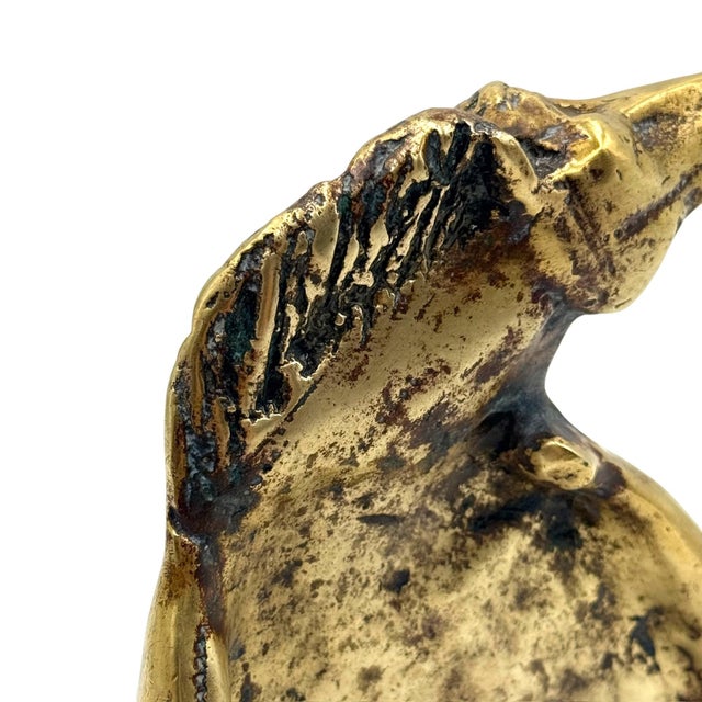 20th Century Italian Brass Horse Sculpture and Bookend, 1960s For Sale - Image 12 of 14