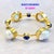 Bochic Set Off 4 Capri Bangles Multi Natural Gems Pearl lSet 18K Gold & Silver, 4 Pieces For Sale - Image 10 of 12