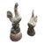 Vintage Cast Lead Rooster Garden Statues - A Pair For Sale