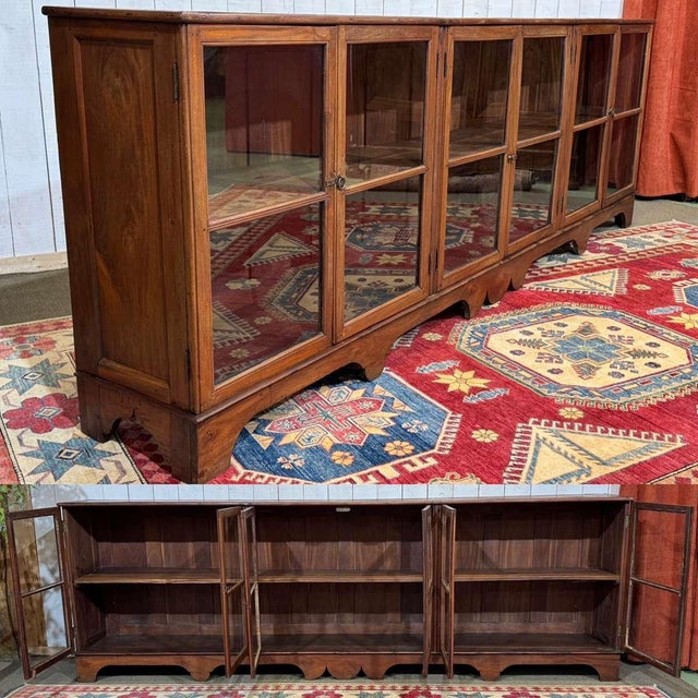 6-door mahogany sideboard of Indian origin from the 1950s - W=3.07m D=43cm H=1.02m
