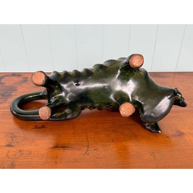 Paint Decorative Sculpture Whale Fish Design in Majolica by Protoryev for Vasylkiv, USSR, 1950s For Sale - Image 7 of 11