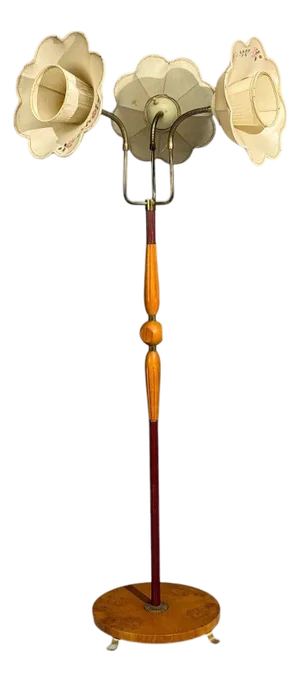 Swedish Modern, Adjustable Floor Lamp, Wood, Metal, Sweden, 1950s