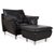 Set of Model 5600 Lounge Chair and Ottoman in Black Leather from Rolf Benz For Sale - Image 18 of 18