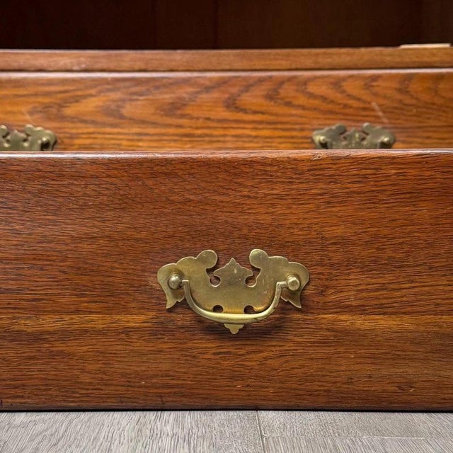Antique Golden Oak Bedroom Chest of Drawers For Sale - Image 11 of 12