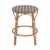 Spritely Home Accent Furniture Ballito 24.5 in. Seat Height Oval Rattan Counter Stool with Footrest, French Orange, Brown, Gray & White For Sale - Image 4 of 8