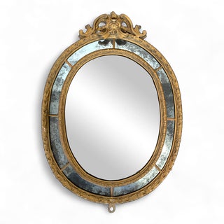 Napoleon III Mirror with Glass Panel For Sale