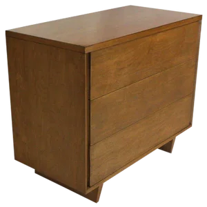John Stuart Mid-Century Modern Walnut Bachelor Three-Drawer Chest Dresser