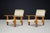 Brown Italian Pine and Woven Cord Lounge Chairs, 1970s, Set of 2 For Sale - Image 8 of 17