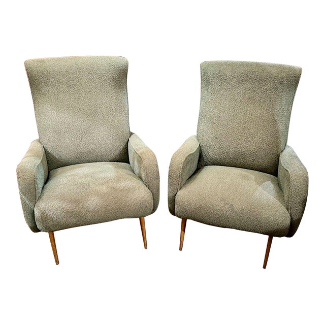 Italian Mid Century Chairs After Marco Zanuso For Sale