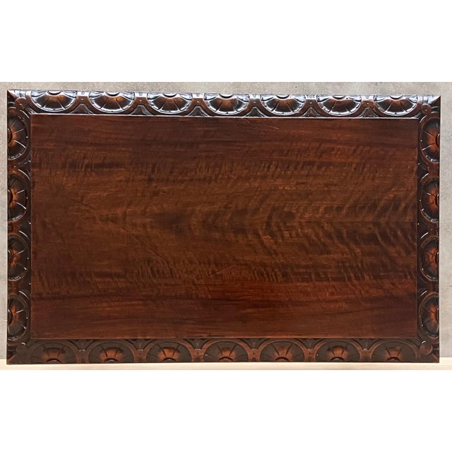 Mid 19th Century 19th Spanish Side Table with Cared Turned Legs and Iron Stretcher For Sale - Image 5 of 18