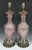 Italian Pink Italian Murano Glass Table Lamps - A Pair For Sale - Image 3 of 5