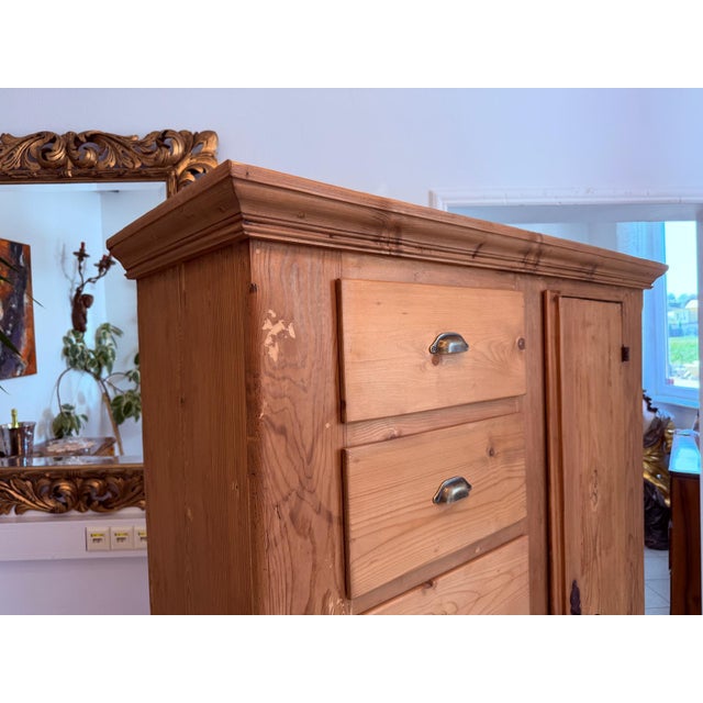 Antique Baroque Bread Cabinet in Softwood, 1800s For Sale - Image 3 of 13