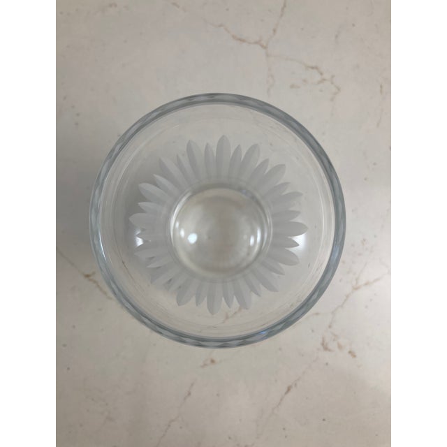 Crystal Vase standing eight inches high. Luxurious cut fluting enhances hourglass curve. These decorative curves or...