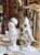 Quintessentially mid-century modern, here is a pair of vintage white cockatoo figures with antique gold accents suitable...