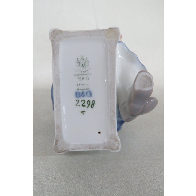 Blue Bing Grondahl 2298 Idas Flowers Girl Porcelain Figurine 4468b For Sale - Image 8 of 11