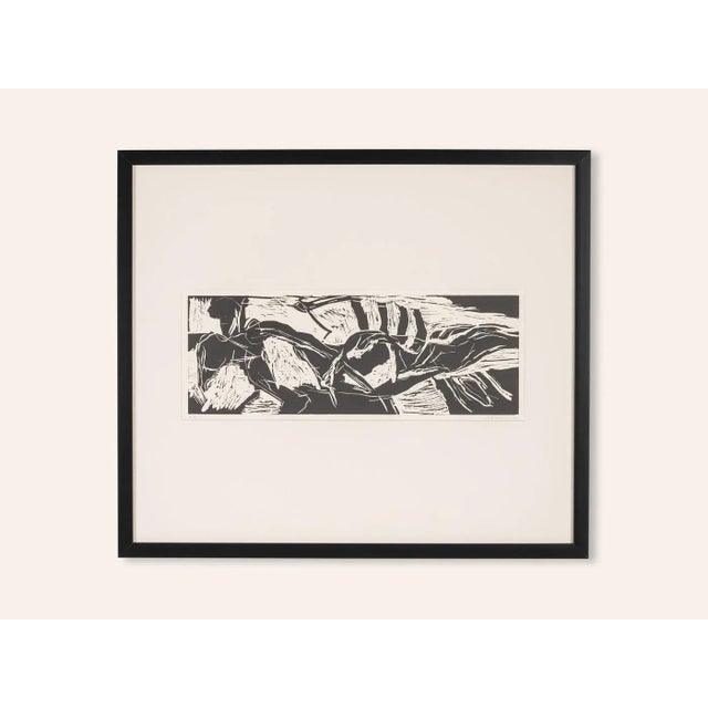 Detlef Hagenbäumer, Sports, Woodcut on Thick Paper, Framed For Sale - Image 10 of 10