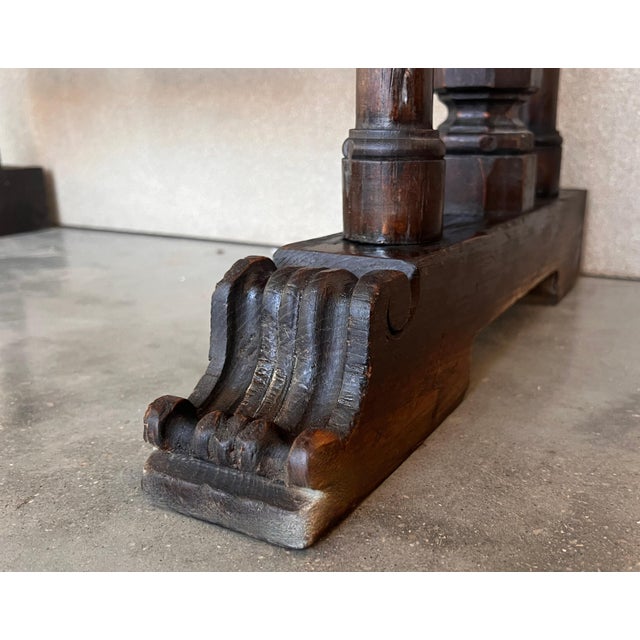 17th Century Spanish Walnut Cabinet on Stand, Desk, Original ‘Bargueño’ For Sale - Image 11 of 18