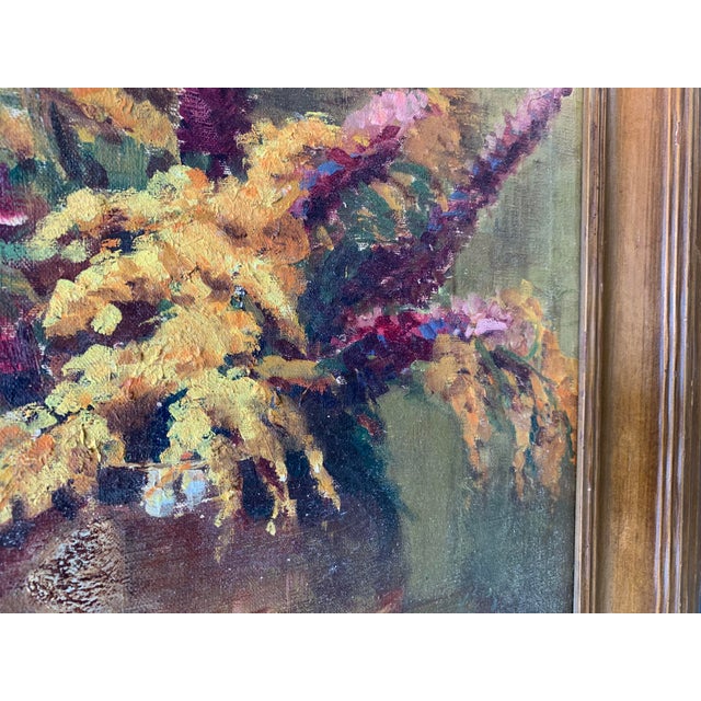 1940s Arva Ford Antique Early American Texas Plein Air Impressionist Oil Painting For Sale - Image 5 of 18