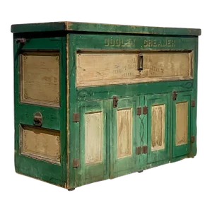Early 20th Century Rustic a.h. Reid Creamery Cabinet