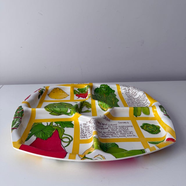 1960s Vegetable Dip Party Platter For Sale - Image 4 of 5