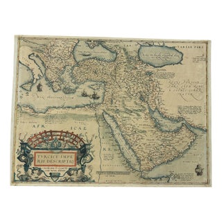 Map of the Ottoman Empire and the Near East: “Turcici Imperii Descriptio” from Abraham Woertels, 1571 For Sale