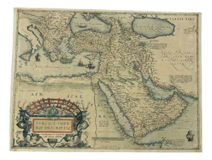 Map of the Ottoman Empire and the Near East: “Turcici Imperii Descriptio” from Abraham Woertels, 1571