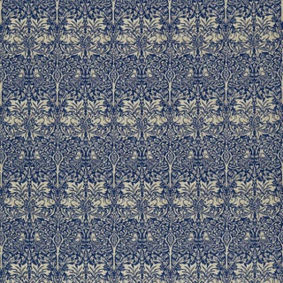 Morris & Co Brer Rabbit Fabric in Indigo/Vellum For Sale