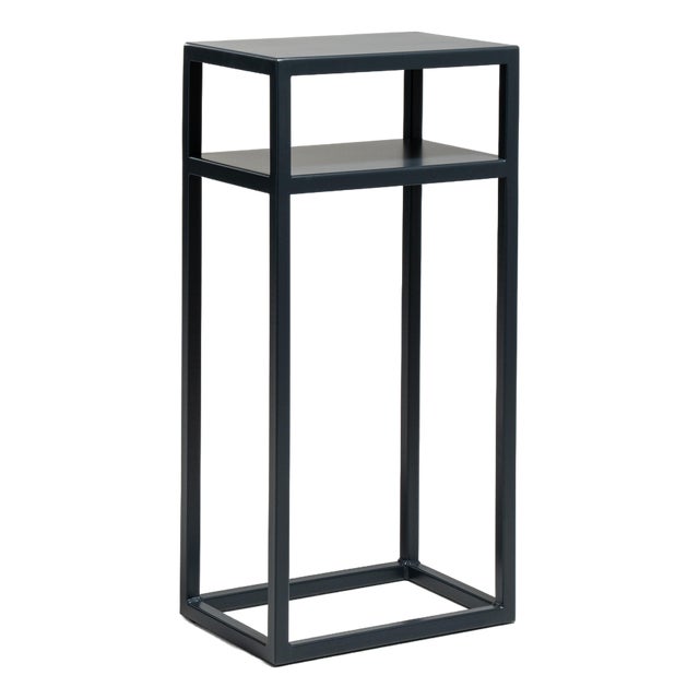 Early 21st Century Poland Black Wood Side Table For Sale