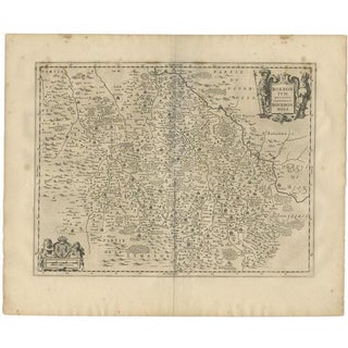 Antique Map of the Region of Bourbon by Janssonius, 1657 For Sale