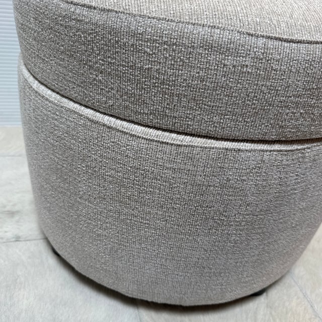 Crate & Barrel Infiniti Storage Ottoman, Oatmeal For Sale - Image 12 of 12