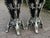 Baroque 1980 Italian Artisan Baroque Black Silver Pedestals-Pair For Sale - Image 3 of 18