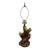Vintage Mid-Century Modern Ceramic Driftwood Yellow Brown Drip Glaze Tree Branch Table Lamp For Sale