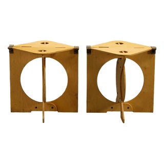 Set of Rooster Foldable Stools by Barry Simpsons For Sale