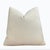 Off-White Velvet Box Pillow With Feather Down Insert For Sale - Image 4 of 6