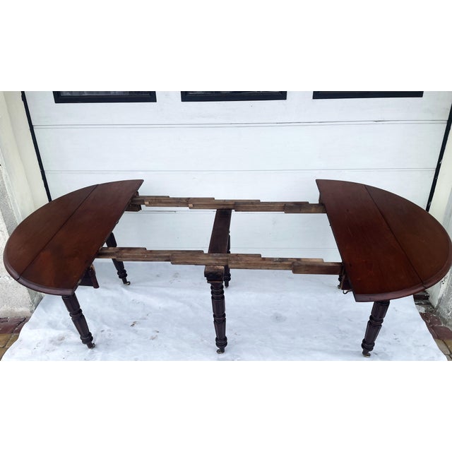 Antique English Victorian Oval Dining Table with Extendable Top, 19th Century For Sale - Image 14 of 18