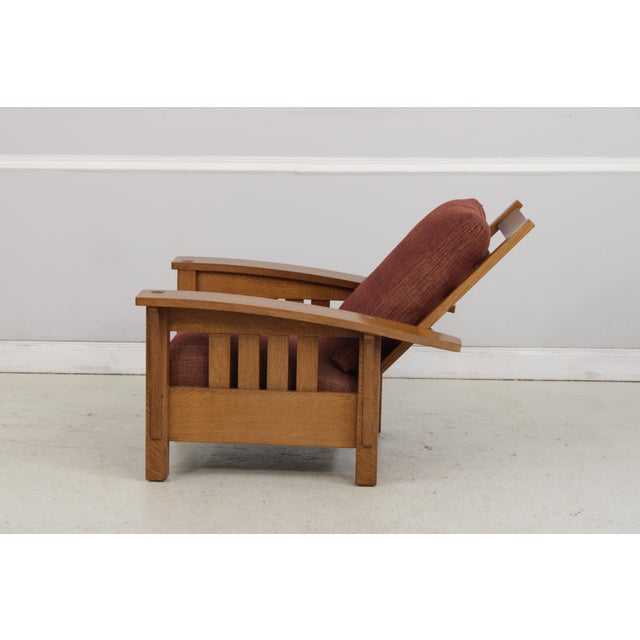 Stickley Mission Oak Bow Arm Morris Chair For Sale In Philadelphia - Image 6 of 18