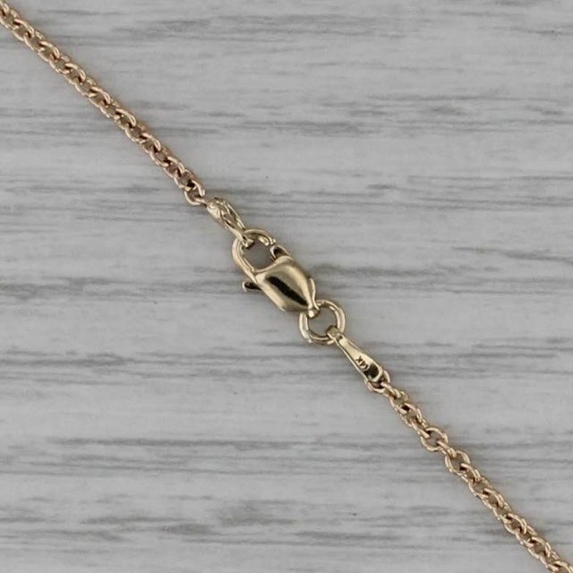 Modern 18" 1.6mm 14k Yellow Gold Cable Chain Necklace For Sale - Image 3 of 5