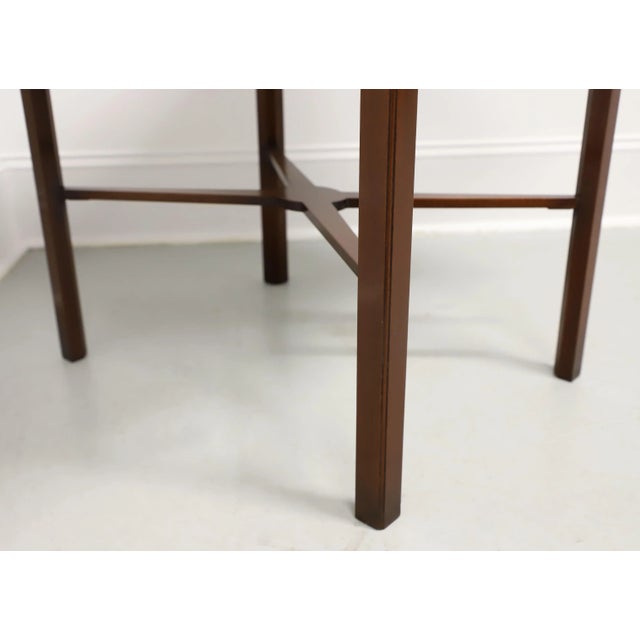 Late 20th Century Chippendale Drop-Leaf End Side Table For Sale - Image 9 of 12
